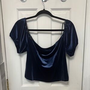Elegant Navy Blue Women's Top